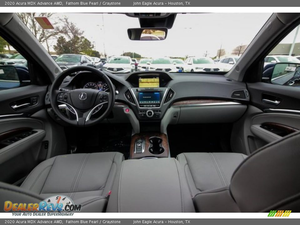 2020 Acura MDX Advance AWD Fathom Blue Pearl / Graystone Photo #9