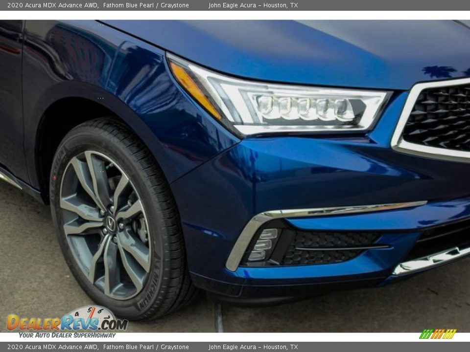 2020 Acura MDX Advance AWD Fathom Blue Pearl / Graystone Photo #10