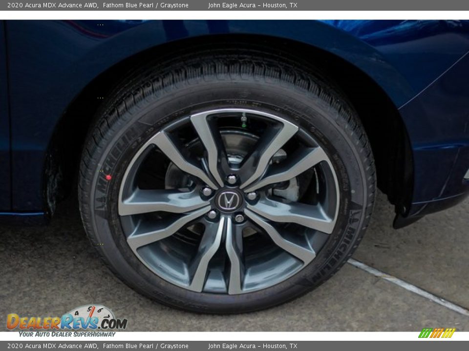 2020 Acura MDX Advance AWD Fathom Blue Pearl / Graystone Photo #11