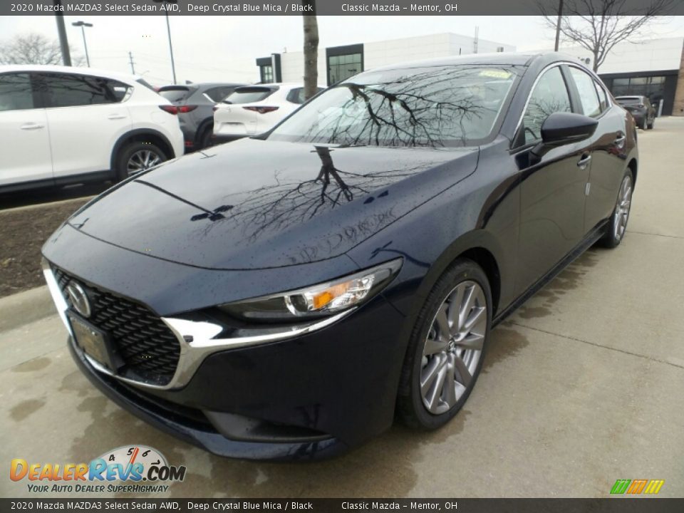 2020 Mazda MAZDA3 Select Sedan AWD Deep Crystal Blue Mica / Black Photo #3