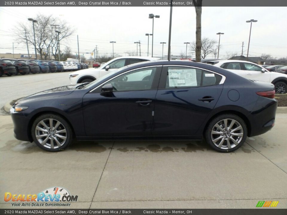 2020 Mazda MAZDA3 Select Sedan AWD Deep Crystal Blue Mica / Black Photo #4