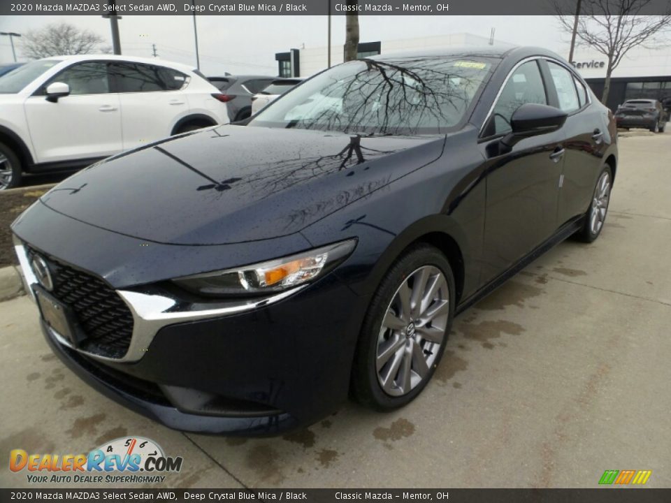 2020 Mazda MAZDA3 Select Sedan AWD Deep Crystal Blue Mica / Black Photo #3