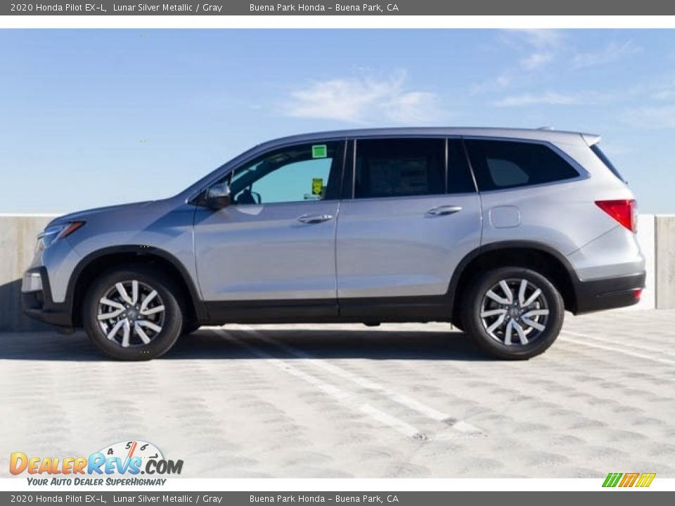 2020 Honda Pilot EX-L Lunar Silver Metallic / Gray Photo #5