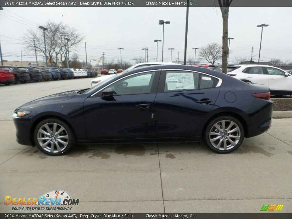 2020 Mazda MAZDA3 Select Sedan AWD Deep Crystal Blue Mica / Black Photo #4