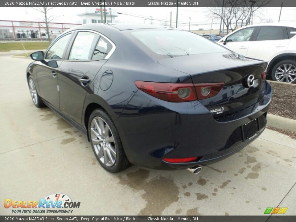 2020 Mazda MAZDA3 Select Sedan AWD Deep Crystal Blue Mica / Black Photo #5