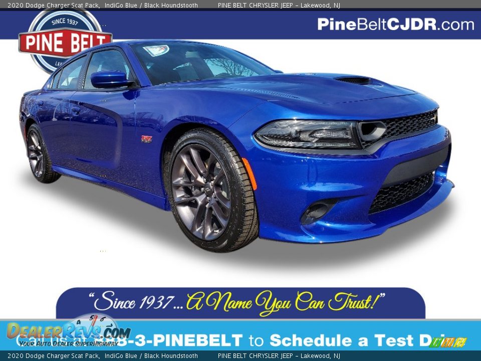 2020 Dodge Charger Scat Pack IndiGo Blue / Black Houndstooth Photo #1