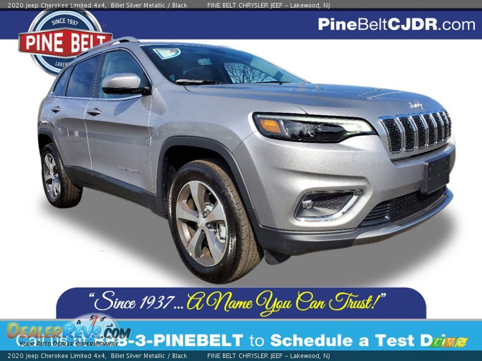 2020 Jeep Cherokee Limited 4x4 Billet Silver Metallic / Black Photo #1