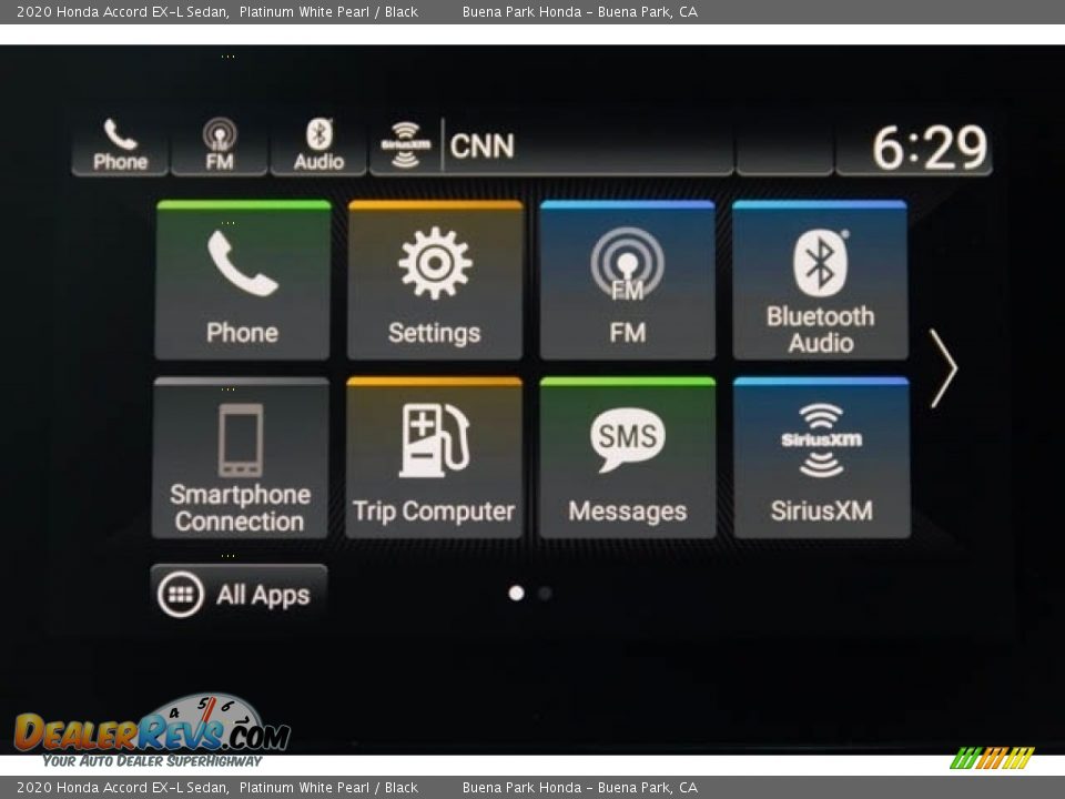2020 Honda Accord EX-L Sedan Platinum White Pearl / Black Photo #22