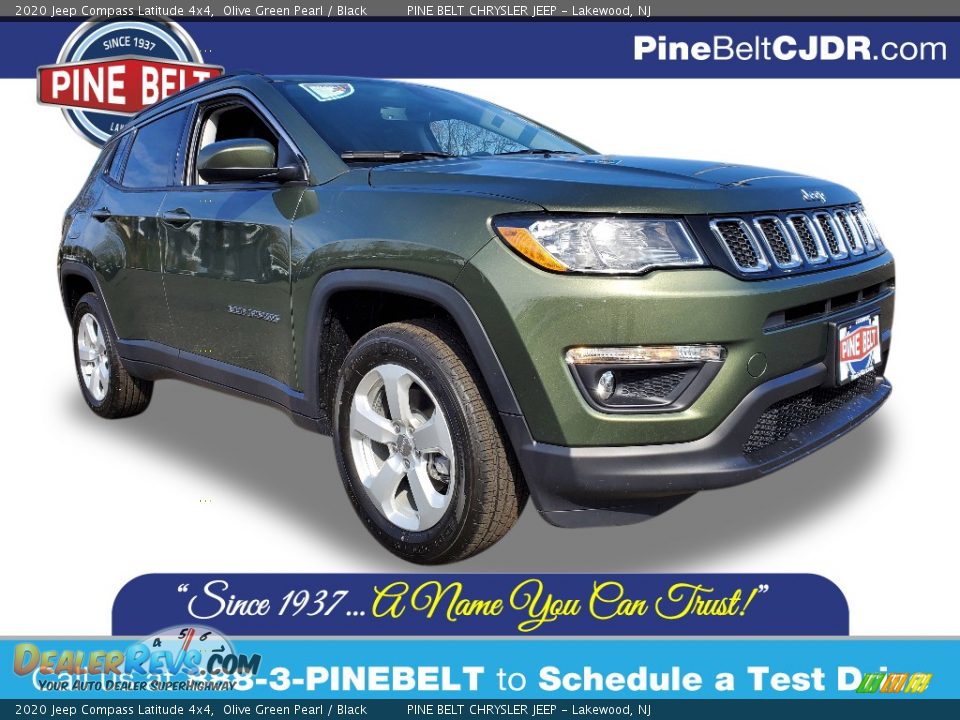 2020 Jeep Compass Latitude 4x4 Olive Green Pearl / Black Photo #1