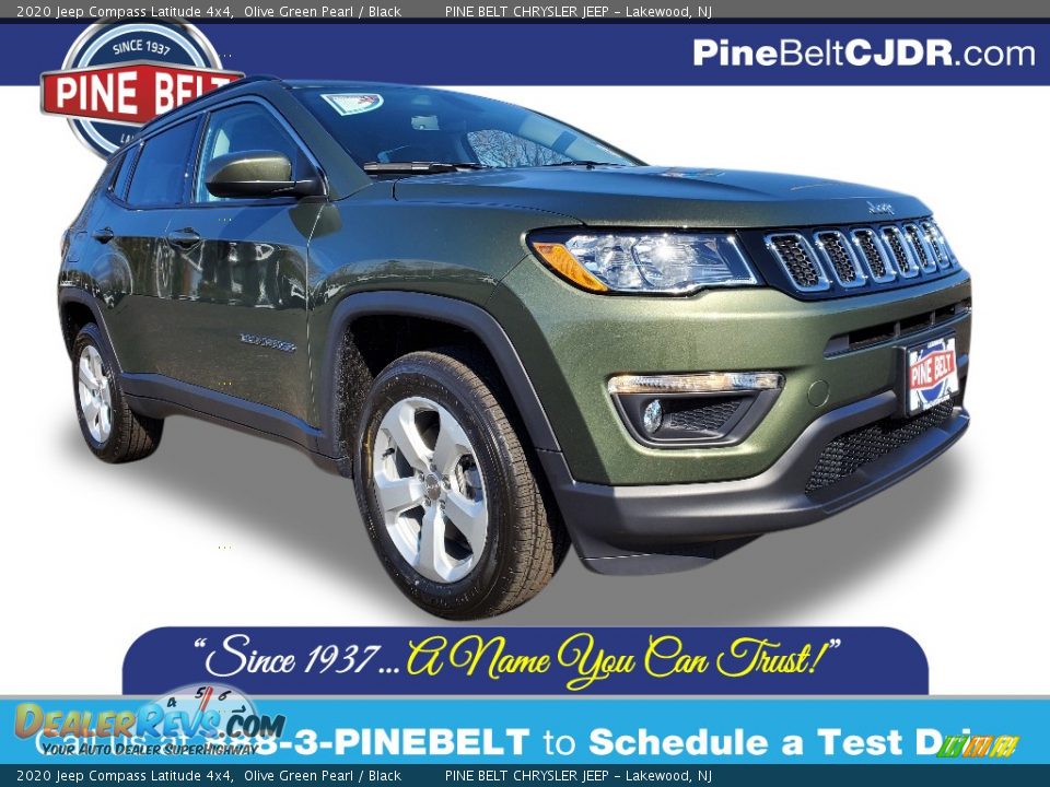 2020 Jeep Compass Latitude 4x4 Olive Green Pearl / Black Photo #1