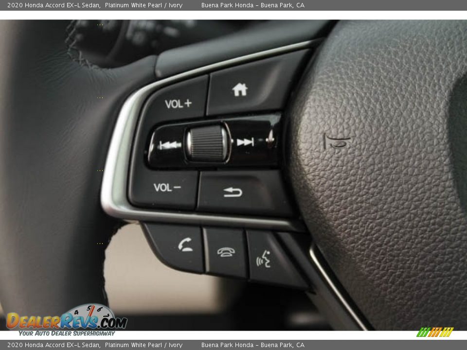 2020 Honda Accord EX-L Sedan Platinum White Pearl / Ivory Photo #26