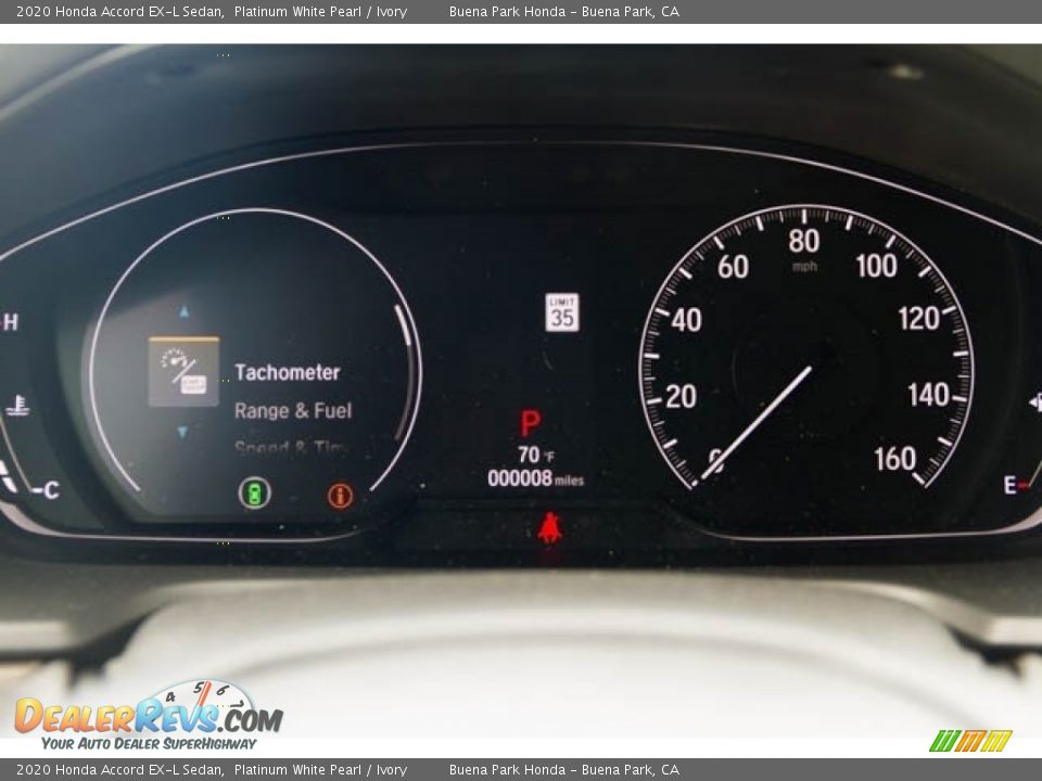 2020 Honda Accord EX-L Sedan Platinum White Pearl / Ivory Photo #29