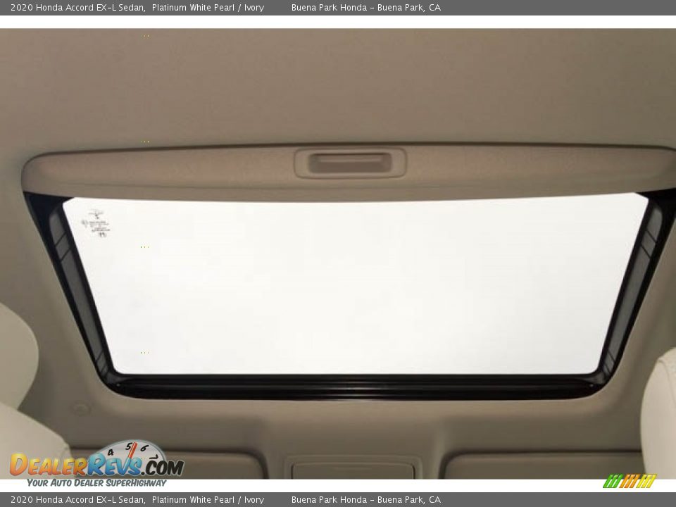 2020 Honda Accord EX-L Sedan Platinum White Pearl / Ivory Photo #30