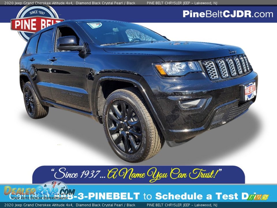 2020 Jeep Grand Cherokee Altitude 4x4 Diamond Black Crystal Pearl / Black Photo #1