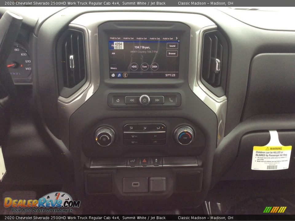 2020 Chevrolet Silverado 2500HD Work Truck Regular Cab 4x4 Summit White / Jet Black Photo #14