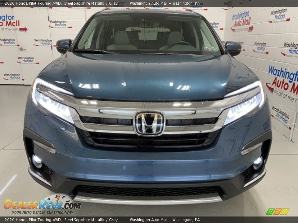 2020 Honda Pilot Touring AWD Steel Sapphire Metallic / Gray Photo #3