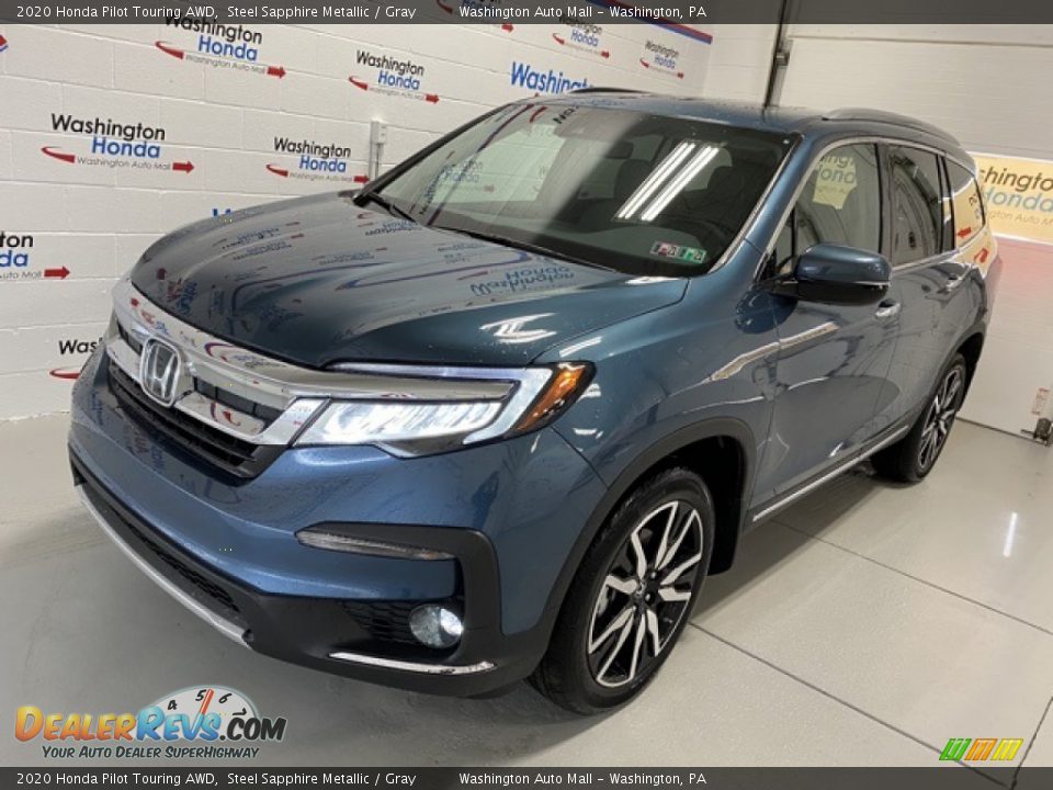 2020 Honda Pilot Touring AWD Steel Sapphire Metallic / Gray Photo #4
