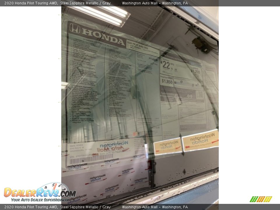 2020 Honda Pilot Touring AWD Steel Sapphire Metallic / Gray Photo #15