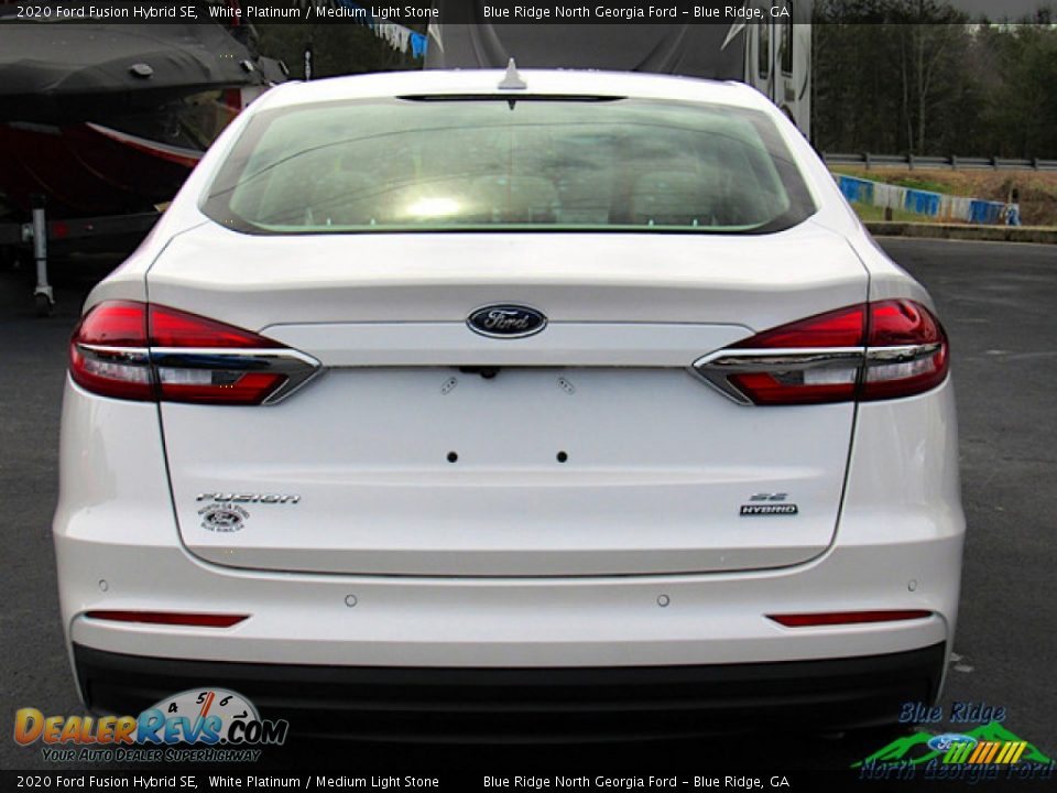 2020 Ford Fusion Hybrid SE White Platinum / Medium Light Stone Photo #4