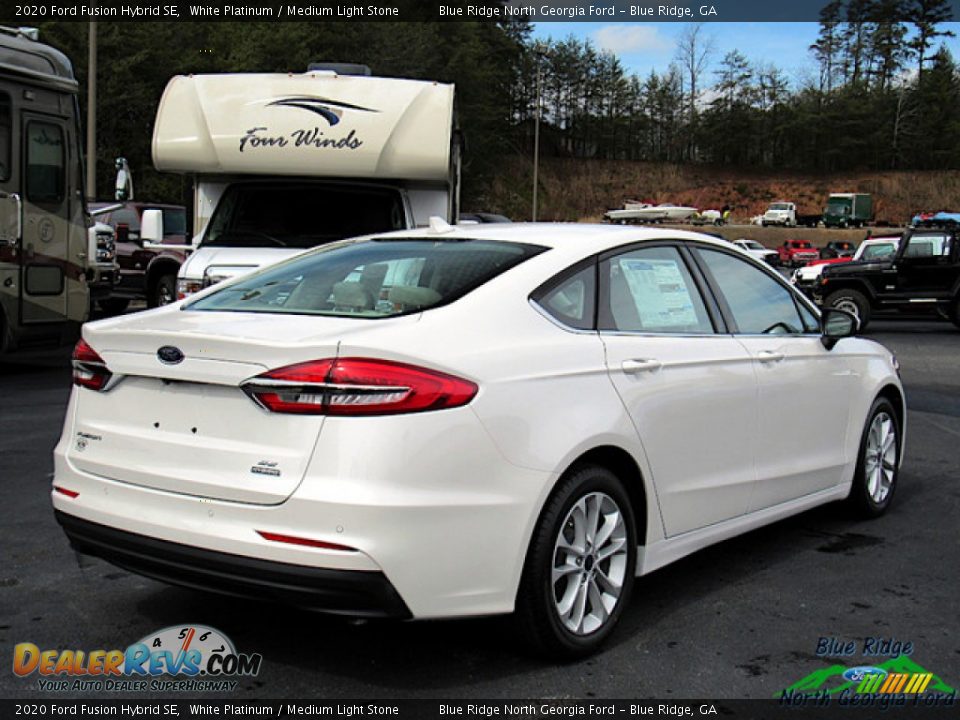 2020 Ford Fusion Hybrid SE White Platinum / Medium Light Stone Photo #5