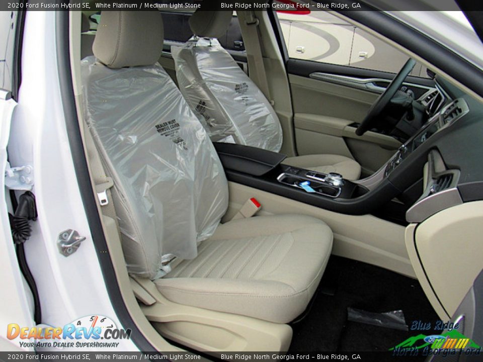 2020 Ford Fusion Hybrid SE White Platinum / Medium Light Stone Photo #11