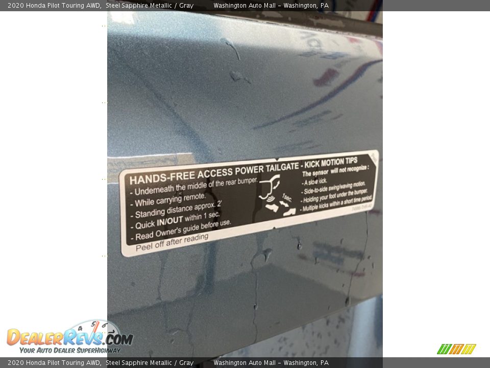 2020 Honda Pilot Touring AWD Steel Sapphire Metallic / Gray Photo #25
