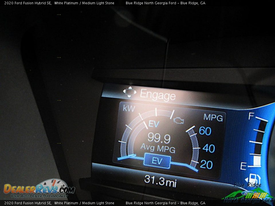 2020 Ford Fusion Hybrid SE White Platinum / Medium Light Stone Photo #22