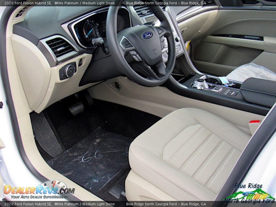 2020 Ford Fusion Hybrid SE White Platinum / Medium Light Stone Photo #29