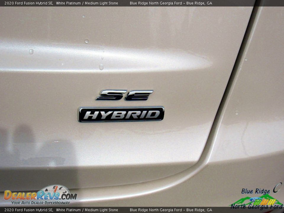 2020 Ford Fusion Hybrid SE White Platinum / Medium Light Stone Photo #36