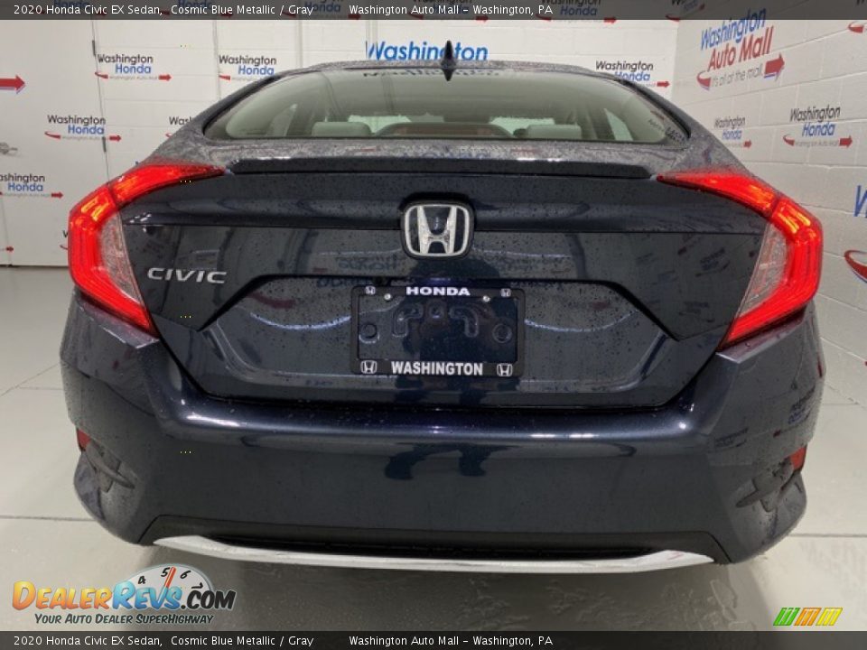 2020 Honda Civic EX Sedan Cosmic Blue Metallic / Gray Photo #7