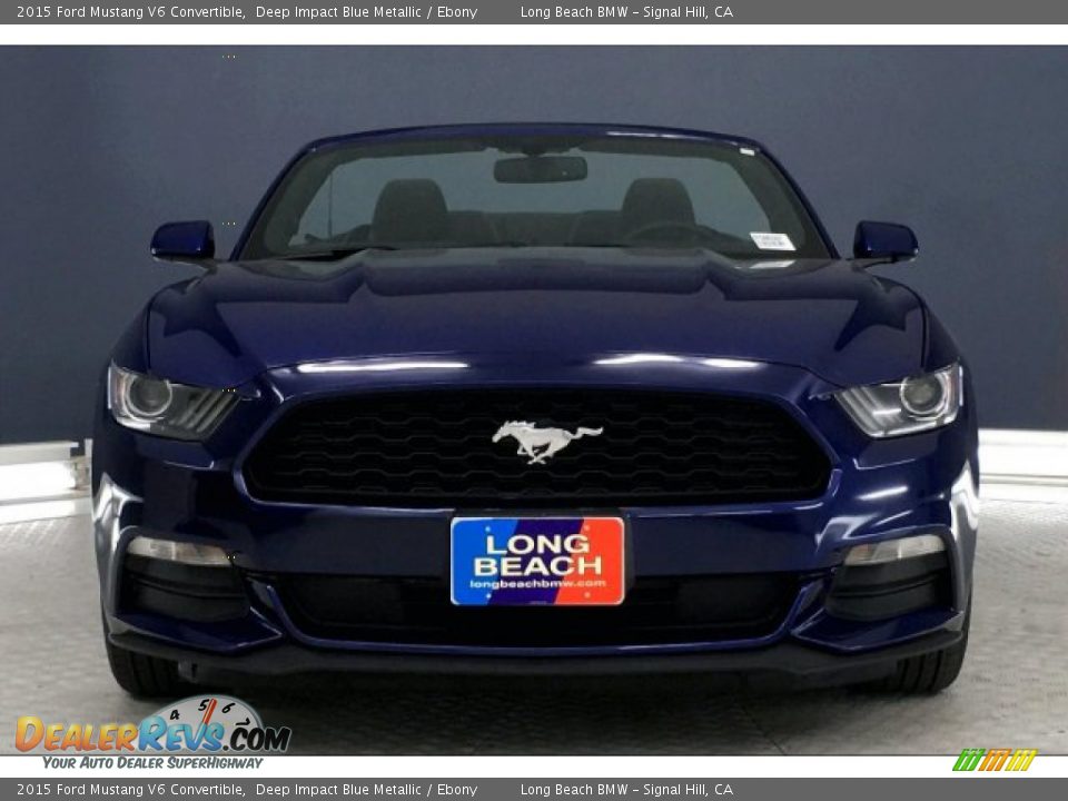 2015 Ford Mustang V6 Convertible Deep Impact Blue Metallic / Ebony Photo #2