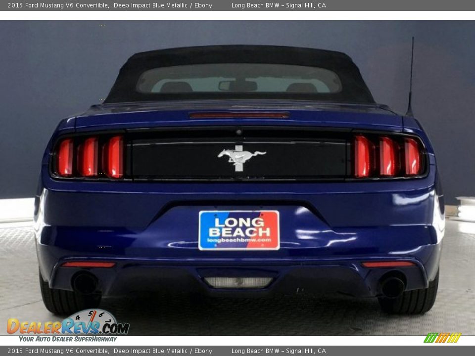 2015 Ford Mustang V6 Convertible Deep Impact Blue Metallic / Ebony Photo #3