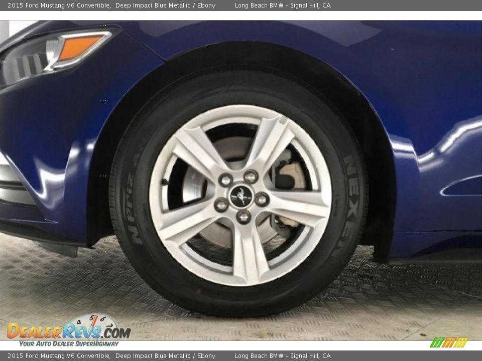 2015 Ford Mustang V6 Convertible Deep Impact Blue Metallic / Ebony Photo #7