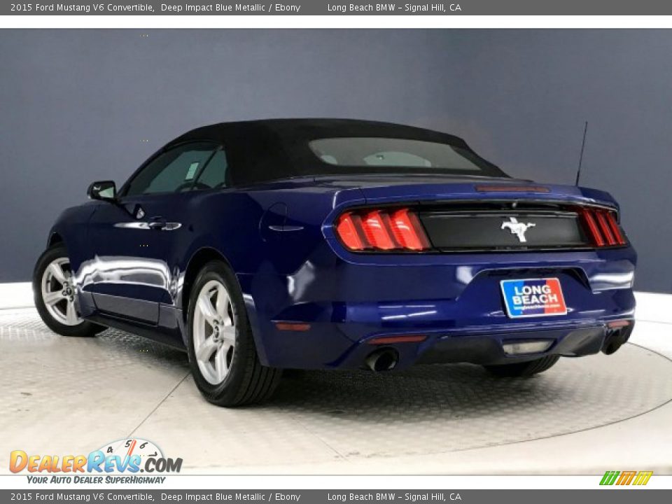 2015 Ford Mustang V6 Convertible Deep Impact Blue Metallic / Ebony Photo #9