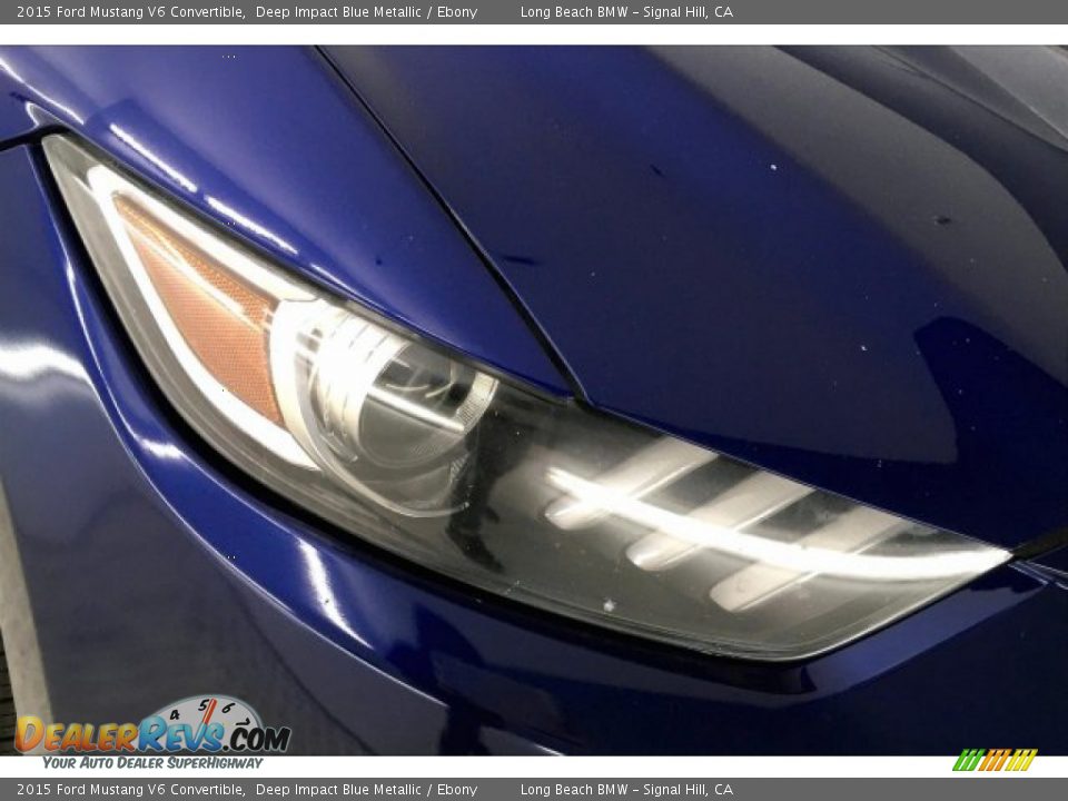 2015 Ford Mustang V6 Convertible Deep Impact Blue Metallic / Ebony Photo #24