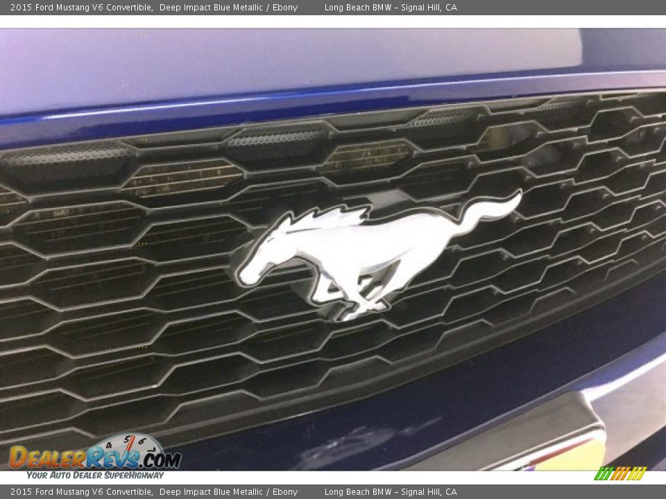 2015 Ford Mustang V6 Convertible Deep Impact Blue Metallic / Ebony Photo #25