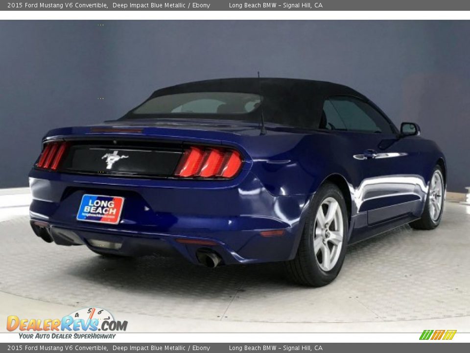 2015 Ford Mustang V6 Convertible Deep Impact Blue Metallic / Ebony Photo #26