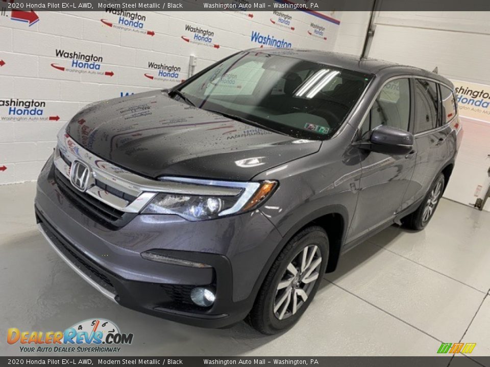 2020 Honda Pilot EX-L AWD Modern Steel Metallic / Black Photo #4