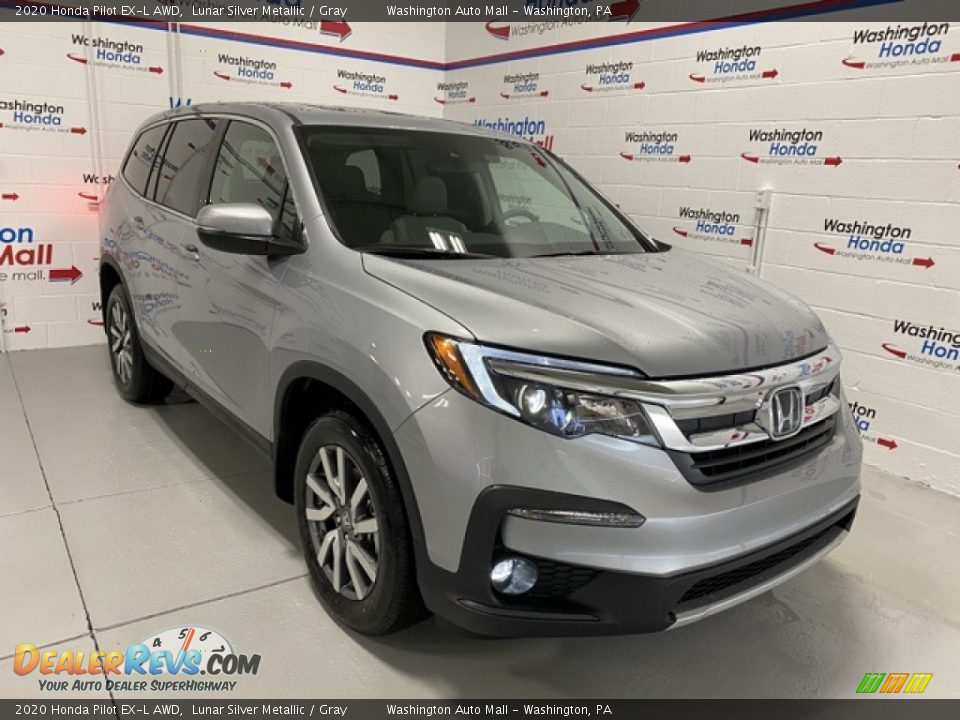 2020 Honda Pilot EX-L AWD Lunar Silver Metallic / Gray Photo #2