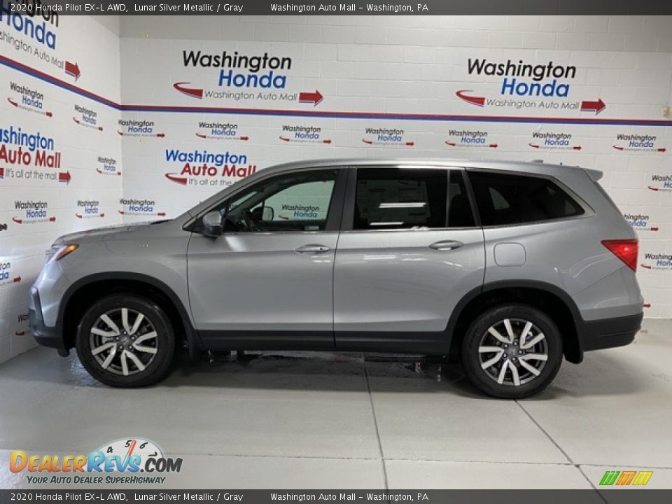 2020 Honda Pilot EX-L AWD Lunar Silver Metallic / Gray Photo #5