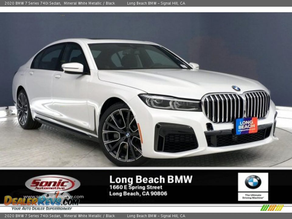 2020 BMW 7 Series 740i Sedan Mineral White Metallic / Black Photo #1