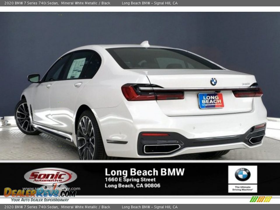 2020 BMW 7 Series 740i Sedan Mineral White Metallic / Black Photo #2