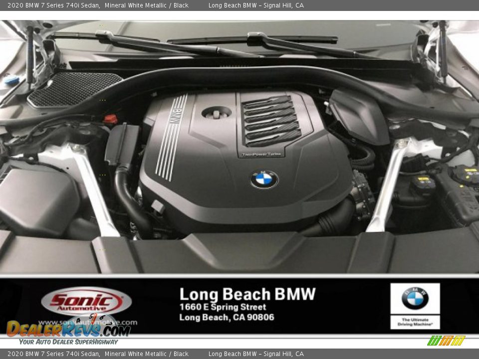 2020 BMW 7 Series 740i Sedan Mineral White Metallic / Black Photo #8