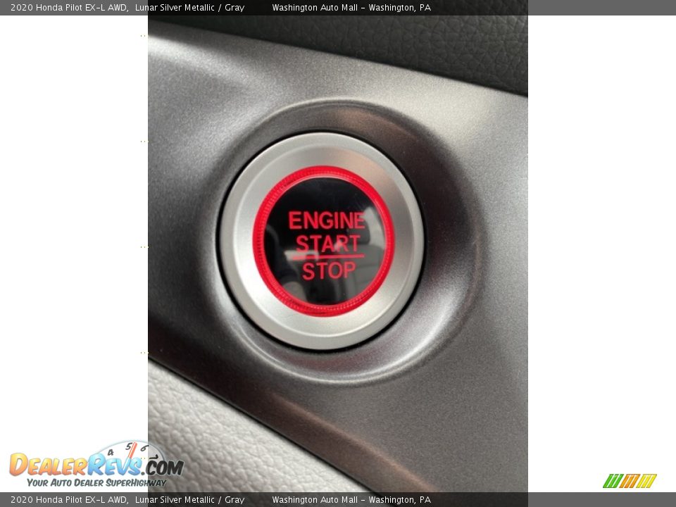 2020 Honda Pilot EX-L AWD Lunar Silver Metallic / Gray Photo #35
