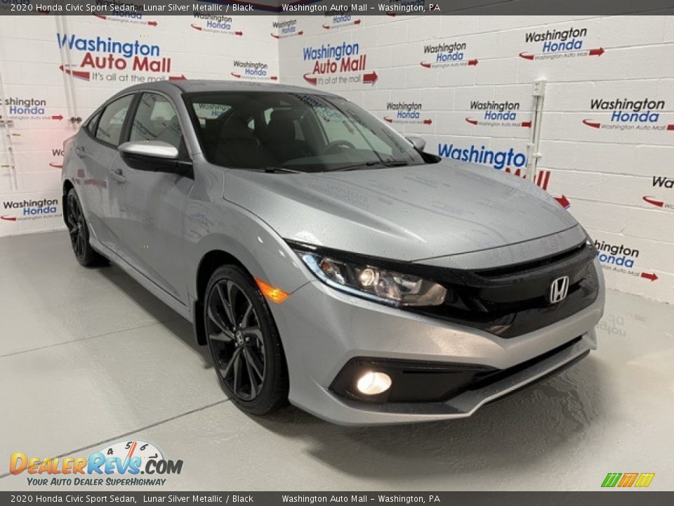 2020 Honda Civic Sport Sedan Lunar Silver Metallic / Black Photo #2