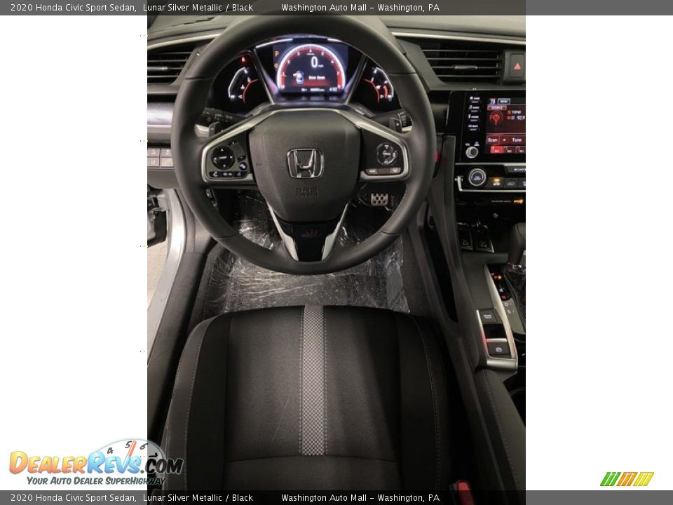2020 Honda Civic Sport Sedan Lunar Silver Metallic / Black Photo #12