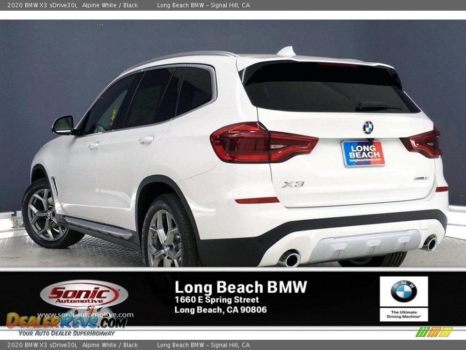 2020 BMW X3 sDrive30i Alpine White / Black Photo #2