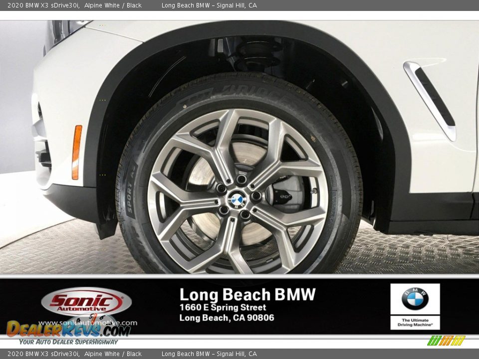 2020 BMW X3 sDrive30i Alpine White / Black Photo #9