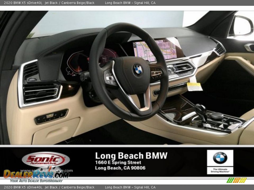 2020 BMW X5 sDrive40i Jet Black / Canberra Beige/Black Photo #4