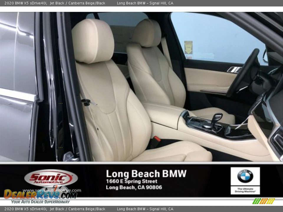 2020 BMW X5 sDrive40i Jet Black / Canberra Beige/Black Photo #7